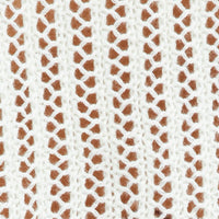 White Oversized Knit Top Crew Neck