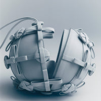 Button Bow Sphere - Cloud