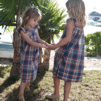 LITTLE NISHA DRESS -- COTE D’AZUR PLAID