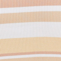 Stripe Knit Top Sleeveless Crop Round Neck