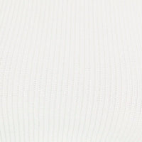 White Knit Top Ribbed High Neck