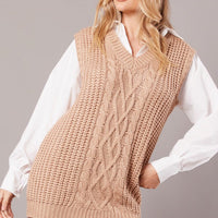 Beige Knit Top Jumper