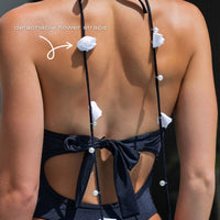 Fleur One-Piece Black (Removable Flowers)