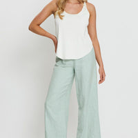 White Knit Top V-Neck