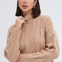 Cable Knit Jumper High neck