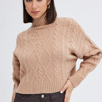 Cable Knit Jumper High neck
