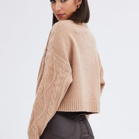 Cable Knit Jumper High neck