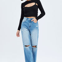 Black Cable Knit Shrug And Singlet Top Long Sleeve