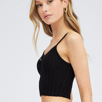 Black Knit Tank Top