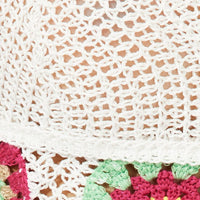 White Crochet Top V Neck