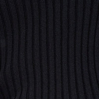 Black Knit Top Cut Out Long Sleeve Ribbed