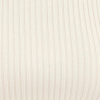 White Knit Top Sleeveless Roll Neck Crop