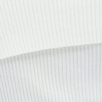 White Knit Top Off The Shoulder Ribbed