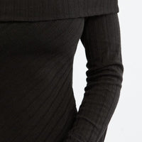 Black Off Shoulder Top Long Sleeve Ruched