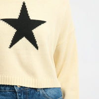 White Star Knit Jumper Long Sleeve