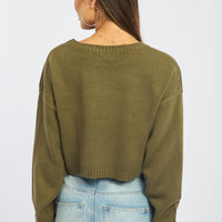 Green Star Knit Jumper Long Sleeve