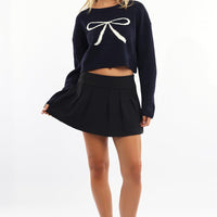 Blue Knit Jumper Long Sleeve Crew Neck