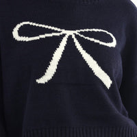 Blue Knit Jumper Long Sleeve Crew Neck