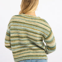 Green Stripe Stripe Knit Jumper