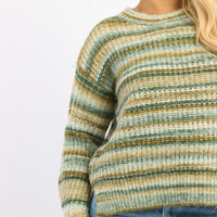 Green Stripe Stripe Knit Jumper