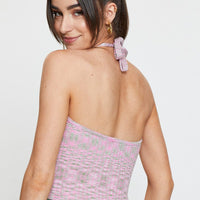 Multi Knit Top Sleeveless Halter