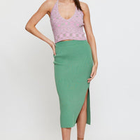 Multi Knit Top Sleeveless Halter