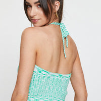 Multi Knit Top Sleeveless Halter
