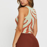 Print Knit Top Sleeveless