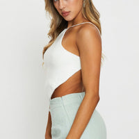 White Knit Top Sleeveless