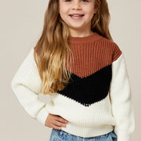 Stripe Knit Top Long Sleeve