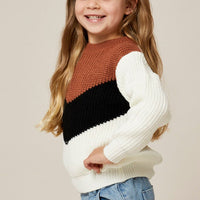 Stripe Knit Top Long Sleeve