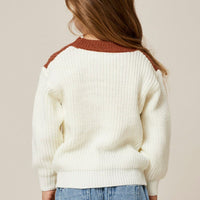 Stripe Knit Top Long Sleeve