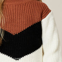 Stripe Knit Top Long Sleeve