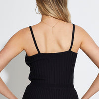 Black Knit Top Sleeveless
