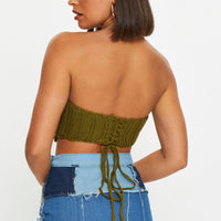 Green Knit Scarf Top